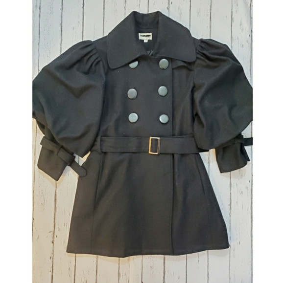 Jackets & Blazers - Black Lightweight ¾ Puff Sleeve Coat Jacket